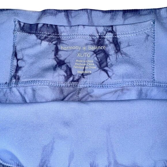 Harmony Balance Workout Yoga Leggings Purple Blue Space Tie Dye Women’s Size XL - Picture 5 of 10